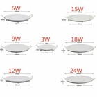 10x 9w 12w 15w 18w Led Recessed Ceiling Panel Down Lights Bulb Slim Lamp Fixture