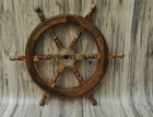 Wheel Pirate Decor Wood Brass Fishing Wall Boat Nautical Wooden Ship Steering 