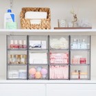 6x Clear Stackable Storage Drawer acrylic Bathroom Organizer plastic Storage Bin