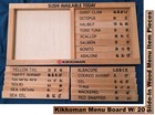 Kikkoman Soy Sauce Sushi Restaurant Wall Menu Board W 20 Sushi Insert Tiles