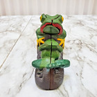 Vintage retro Style Frogs Mechanical Coin Bank Cast Iron Collectible