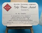 1974 Mclean Trucking Safe Driver 8 Year Award Pin Patch Card Envelope Set