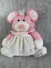 Fisher Price Puffalump Pink White Apron Mouse 1987 Plush Stuffed Animal  8013