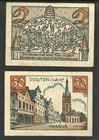 2 Germany Notgeld Notes 50 Pfennig 2 Mark Dorsten Local Banknotes Paper Money