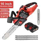 16  Cordless Chainsaw 42v Brushless Electric Handheld Chain Saw W battery charge