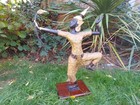 Large Thai Bronze Prince Rama Sculpture Black Gold Asian Art Statue Hindu 67cm