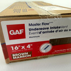 Gaf Undereave Vent Soffit Aluminum Brown 16 X 4  Master Flow Eac16x4br  36 Pack 