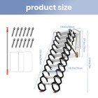 1200lbs Wall Mounted Attic Ladder  12-step Retractable Ladder  For Basements New