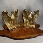 Vintage American Bald Eagle  1776  Cast Brass Bookends Matched Pair