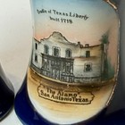 San Antonio The Alamo Tx Texas Antique Souvenir China Cobalt Trinket Shakers