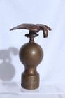 Antique Cast Bronze Eagle Flagpole Topper American Flag Late 19th - Early 20th C