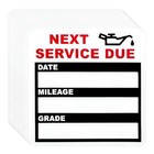 100 Pcs Oil Change Stickers  2x2 Inch Static Cling Car Maintenance Service Due