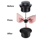 Black Flush Mount Pop Up Vented Fuel Tank Gas Cap Fit For Harley Screw In Type