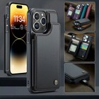 For Iphone 15 Plus 14 Pro 13 Pro Max Caseme Leather Wallet Phone Case Cover