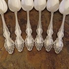 Oneida Baroque Rose Set 6 Teaspoons Spoon 1881 Rogers Silverplate Flatware Lot E