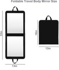 Foldable 33  Shatterproof Travel Mirror For Camping   Small Spaces