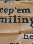 Original 1918 Ww 1 Poster  keep Em Smiling   War Camp 28x46 M Leone Bracker