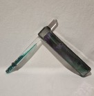 Handcrafted Iridescent Green Stained Glass Kaleidoscope With Oil Glitter Wand