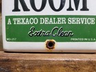 Vintage Texaco Porcelain Sign Us Gas Station Restroom Mens Ladies Toilet Service