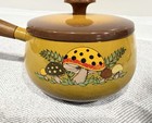 Vintage 1970   s Sears Roebuck Merry Mushroom Fondue Pot