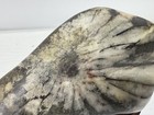 Y11058 Okimono Chrysanthemum Stone Wooden Stand Suiseki Japan Antique Interior