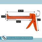      Bates Caulking Gun     10 1 Thrust Ratio   No-drip Hand Caulk Applicator Orange