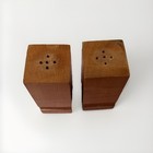 Vintage Mid Century Modern Multi Wood Salt And Pepper Shakers Mcm Danish