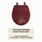 Standard Wood Toilet Seat  Burgundy - 17 Inch - Fits All 17 Inch 