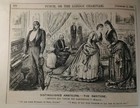 Punch Cartoon 1885 Antique Original Rare Vhtf Etch Fashion Party Singer Baritone
