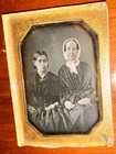 1 4 1840s Daguerreotype Id d Woman   Girl Mourning Dress Oat Family Philadelphia
