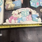 Home Interior    Gifts Abc Blocks Bunnies Homco Wall Decor Set Bear Ballerina 