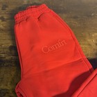 New Comfrt Minimalist Kids Sweatpants Crimson Red Youth Small