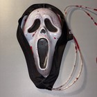 Vintage 90 s Halloween Working Scream Ghostface Mask With Blood Pump Heart