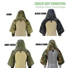 Ghillie Suit Base Poncho   Sniper Camouflage Cape For Airsoft Paintball Hunting