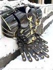 Roman Black Body Armor  Medieval Greek Gladiator Muscle Armor Cuirass   Helmet