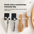 4 Pcs Plastic Razor Holder Set Adhesive Wall-mounted Hooks For Razor Bathroom