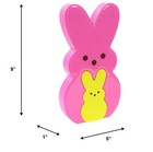   Peeps   9    Collectible Pink And Yellow Wooden Nesting Bunnies