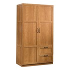 Sauder Storage Cabinet     Wooden Armoire With Adjustable Shelves   Drawers     New