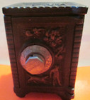Vintage Combination Retro Cast Iron Metal Safe Coin Bank 1970 s Piggy Still Bank