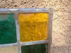 A Set Of 2 Old Stained Glass Door Panels 53 x13 1 2  And 53 x16 1 2 