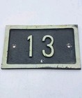 Antique Door House Room Number  13  Hotel Room Aluminum Old Vintage Sign