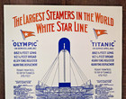 Vintage Rms Titanic   Olympic White Star Line Sectional View Poster Repro  20x28