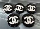 Black Chanel Cc Lot 5 Button Buttons    20 Mm 0 79 Inch Vintage Designer Stamped