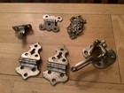 Lot Ice Box Hardware Antique Vintage Original Nickle Plated Metal Parts Restore