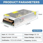 12v 10a Power Supply 120w Ac To Dc For 5050 3528 12v Led Strip Light