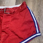 Vtg 50s 60s Basketball Shorts Lowe   Campbell Athletic Belted Rayon Jersey Mens