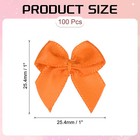 100pcs 1  Mini Satin Ribbon Bows For Diy Craft Party Decoration Orange
