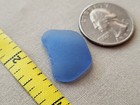 Genuine Beach Sea Glass Surf Tumbled Cornflower Light Blue Pendant Frosted R7