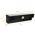48-inch Aluminum Side Mount Tool Box W  Paddle Latch For Truck Trailer Utv Atv