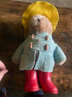 Vintage Paddington Bear Plush Eden Toy Yellow Hat Red Rubber Boots 18  1981